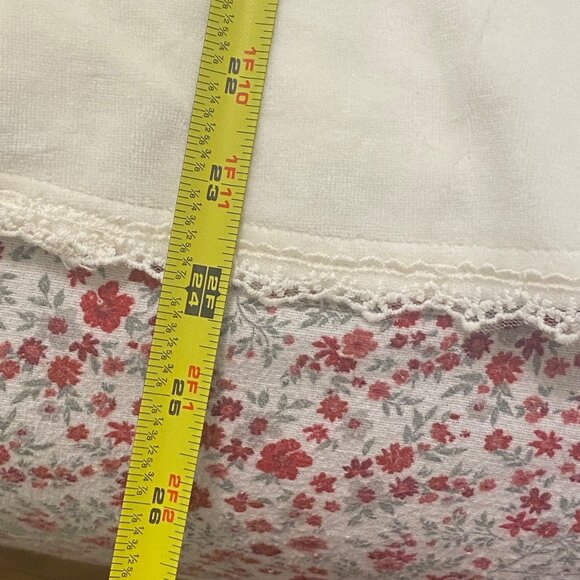 Ivory Cream Lace Collar Bed Jacket Floral Embroidery Romantic Cottagecore - Picture 9 of 11